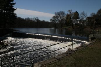 Waterfall at The South Natick Dam. Natick April 2008, MA 