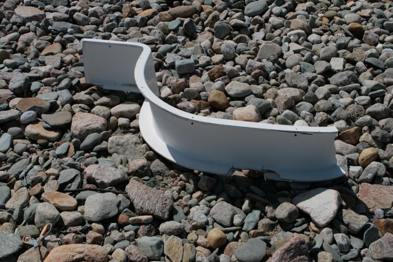 A piece of a shipwreak on Gooseberry Island, March, 2009.  