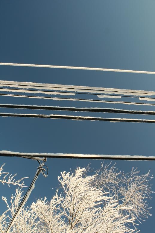 There's ice on the wires!