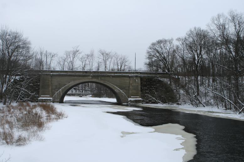 Charles River at the Wellesley, Newton line MA , Jan 3, 2009.